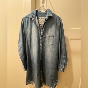 Frank & Eileen Light Blue Chambray Shirt Dress